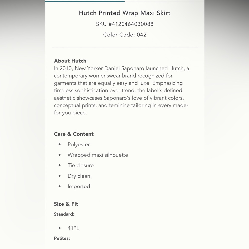 HUTCH PRINTED WRAP MAXI SKIRT - Picture 5 of 9